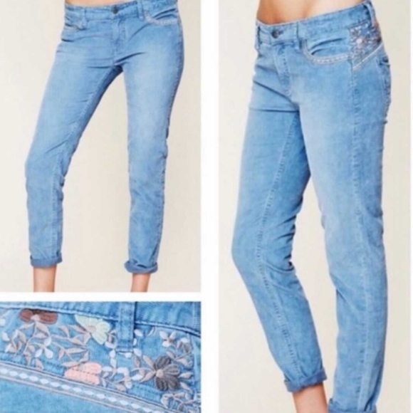 Free People Pants - Free people Embroidered pants Sz 27